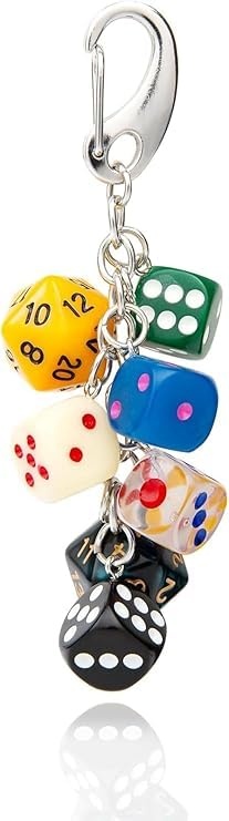 Dice Bag Charm Keychain