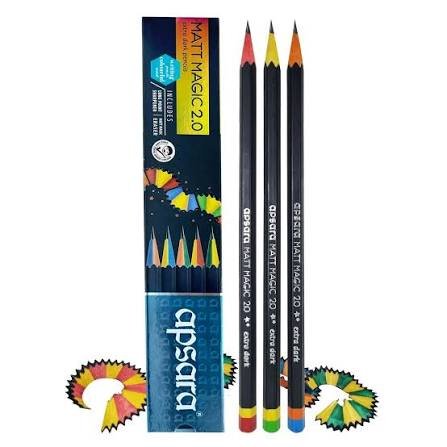 Apsara Matt Magic 2.0 Extra Dark Pencils Pack of 5 Boxes