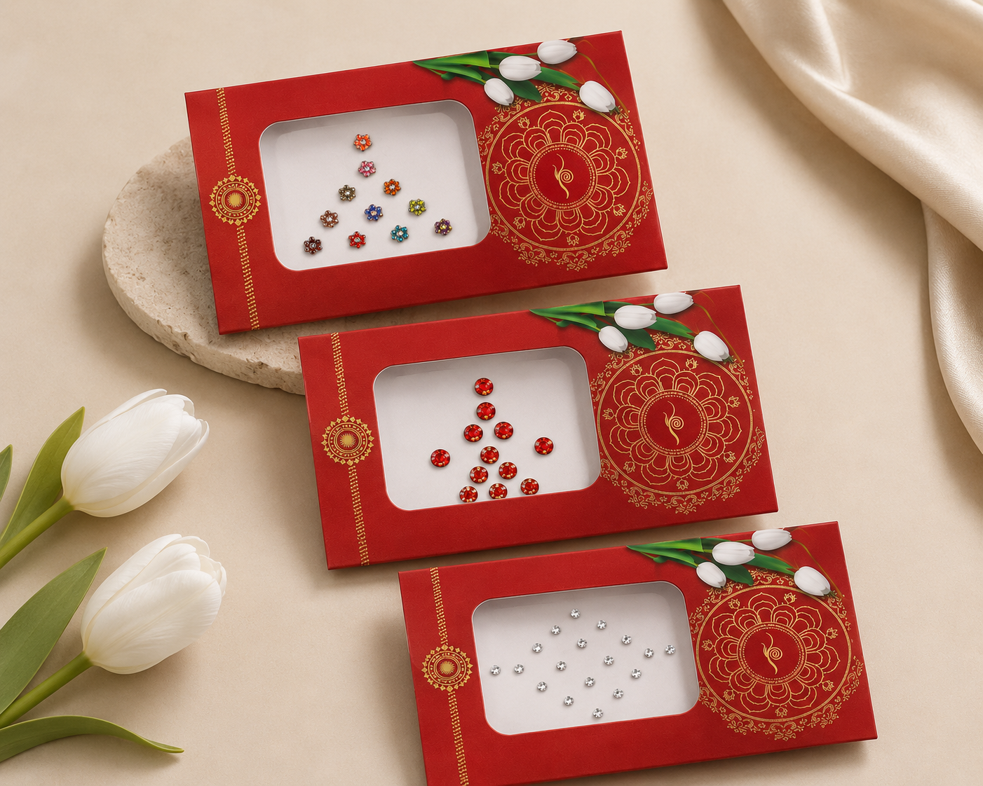 Decorative Crystal & Stonework Designer Bindi Pack Set