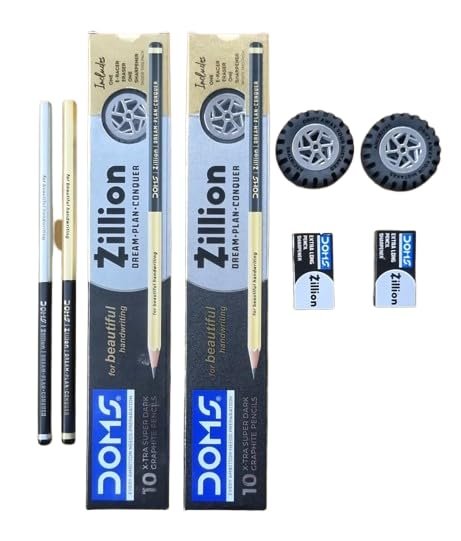 DOMS Zillion X-Tra Super Dark Pencils Pack of 5 Boxes