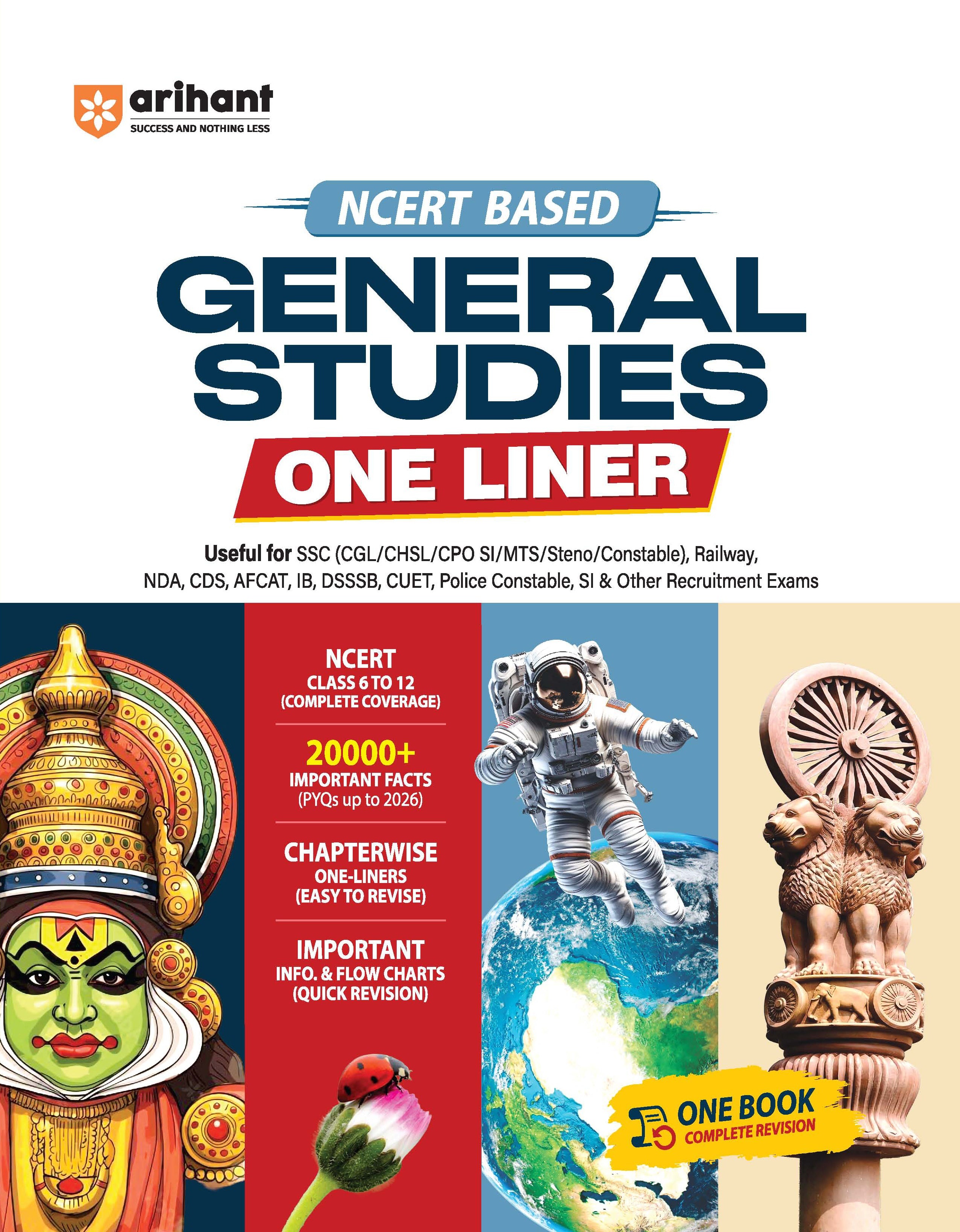 Arihant NCERT Based General Studies One Liner Book Cover