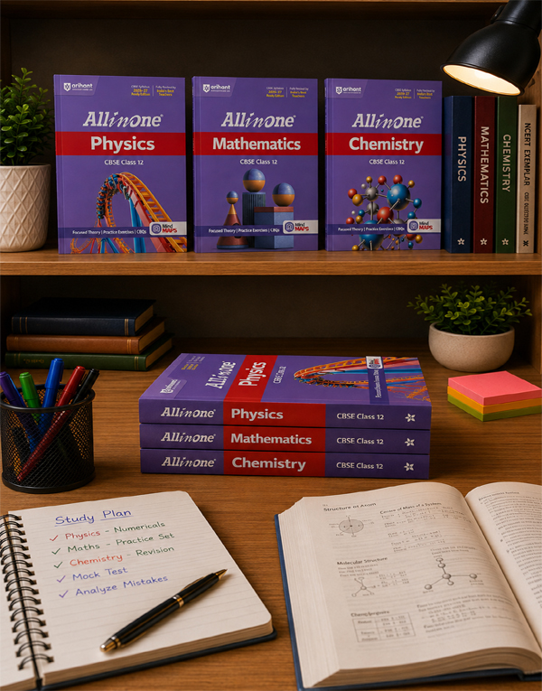 Arihant All In One Physics, Chemistry & Mathematics Class 12 Combo Book Cover