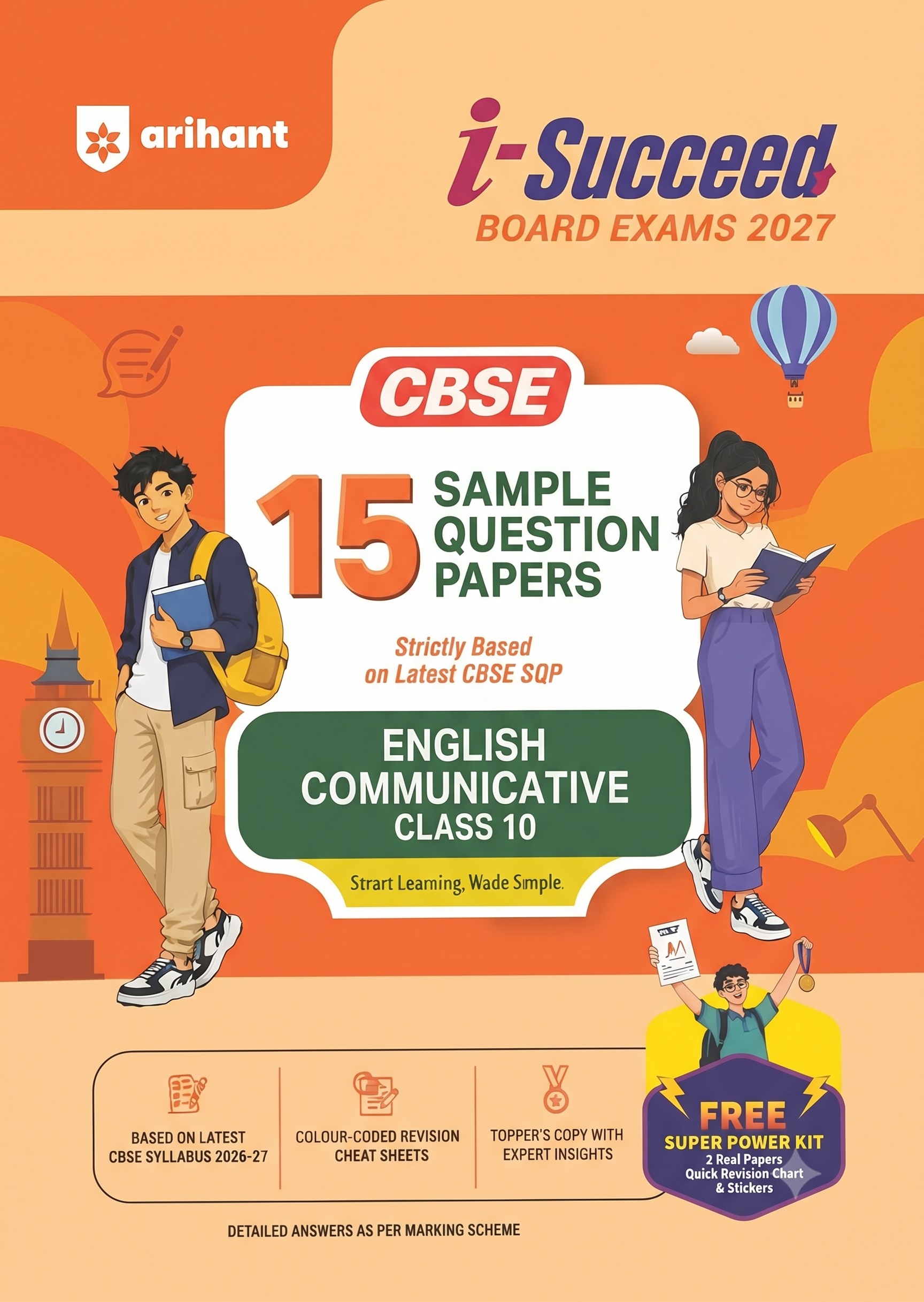 Arihant i-Succeed 15 Sample Paper English Communicative CBSE Class 10 2026-27 Edition