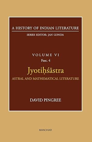 A History of Indian Literature Volume VI 