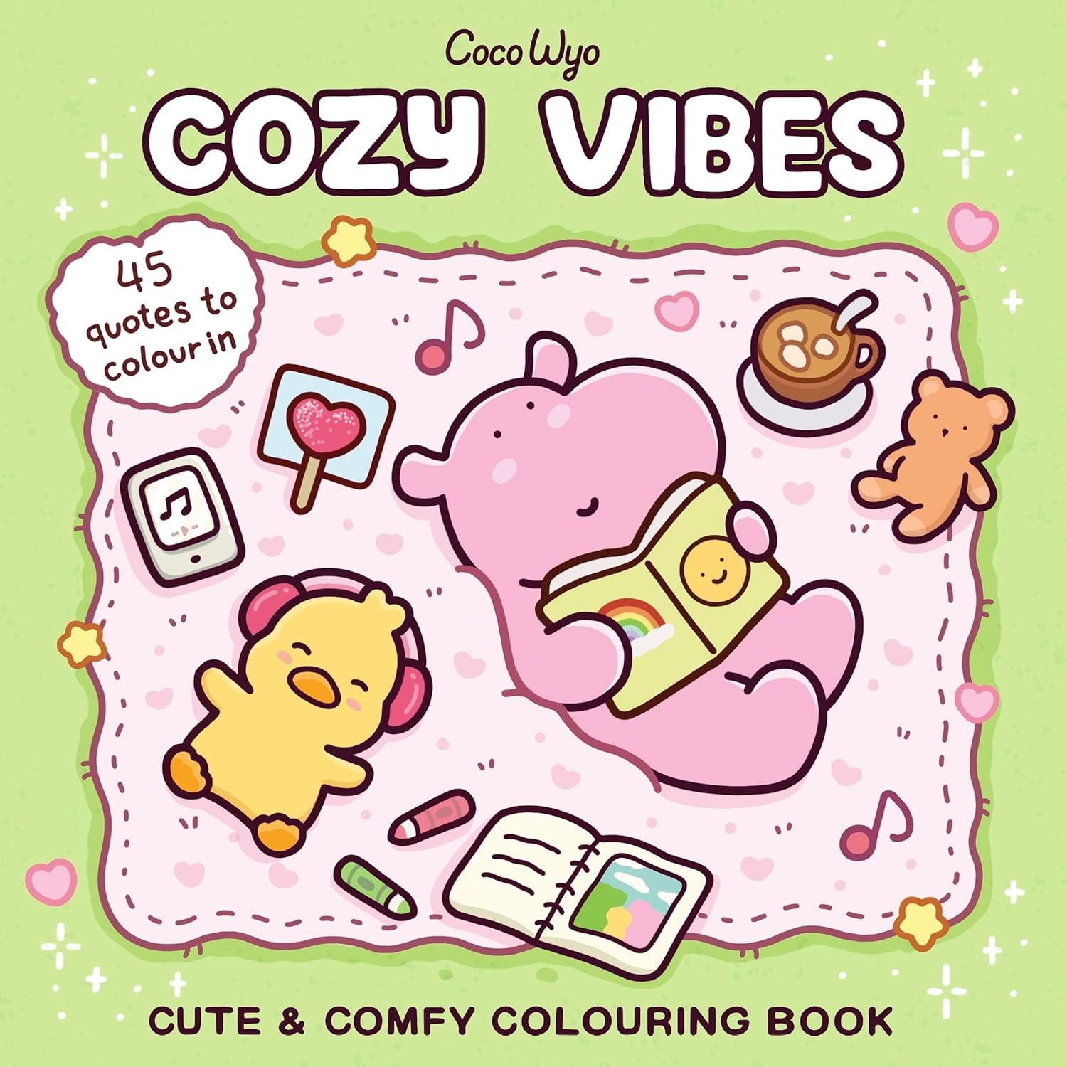 Cozy Vibes Colouring Book Cover