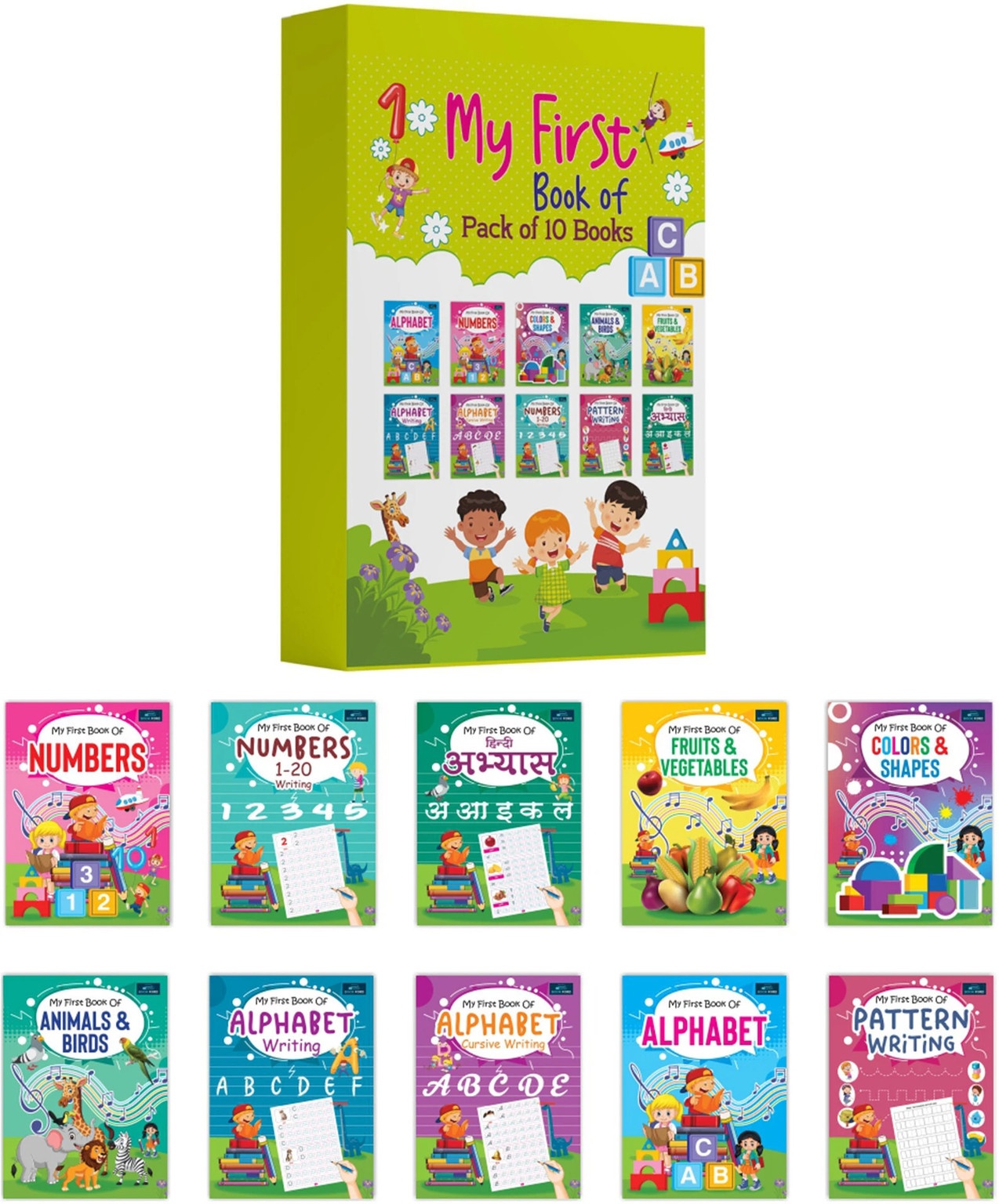 My First Book of Pack of 10 For Kids by Bookford Publisher