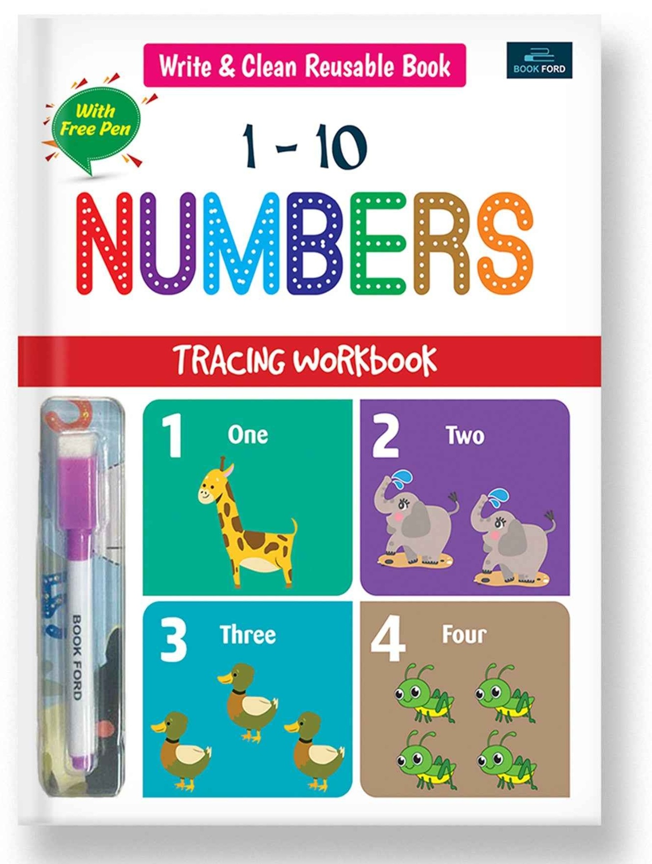 Write and Clean Reusable Book 1-10 Numbers