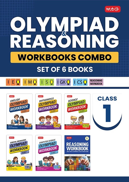 Olympiad and Reasoning Workbooks Combo Class 1 Book Cover